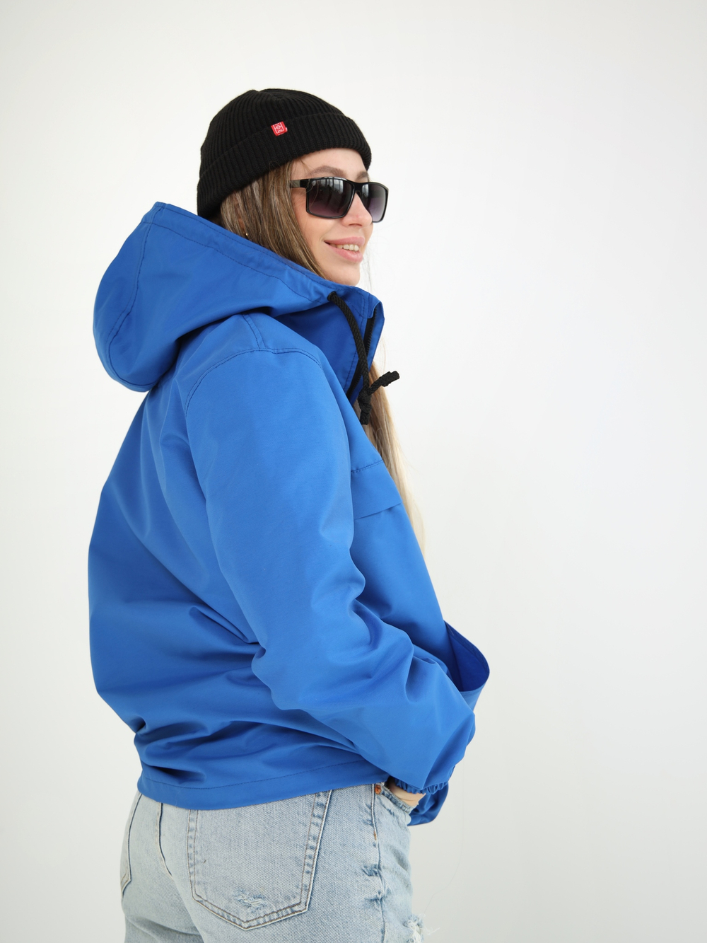 Анорак мужской без утеплителя васильковый Город Горький