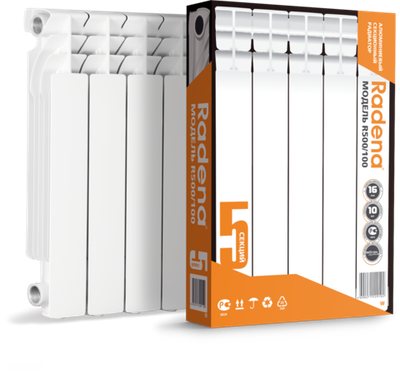 Радиатор алюминиевый Radena R500/100