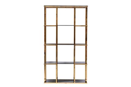Стеллаж золотистый/темн.ст. 100x40x180см Garda Decor