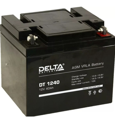 Аккумулятор Delta DT 1240 (40 А\ч, 12В) свинцово- кислотный аккумулятор