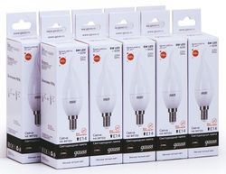 Лампа светодиодная Gauss Led Elementary Candle Tailed E14 6Вт 3000K 34116