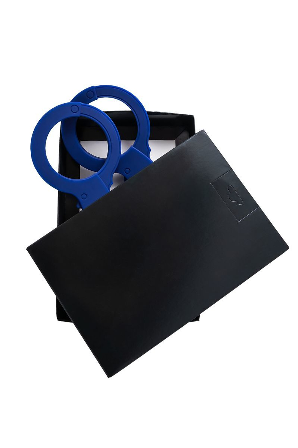 Синие силиконовые наручники "Штучки-дрючки"