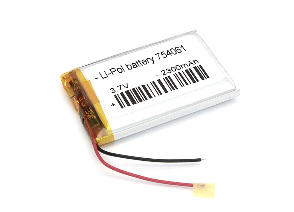 Аккумулятор Li-Pol (батарея) 7.5*40*61мм 2pin 3.7V/2300mAh
