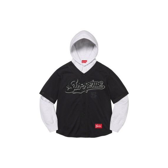 Supreme SS22 Week 16 Baseball Jersey Hooded Sweatshirt