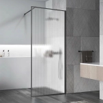 Душевое ограждение Vincea Walk-In VSW-1HP100FLGM 100 стекло рифленое/профиль вороненая сталь
