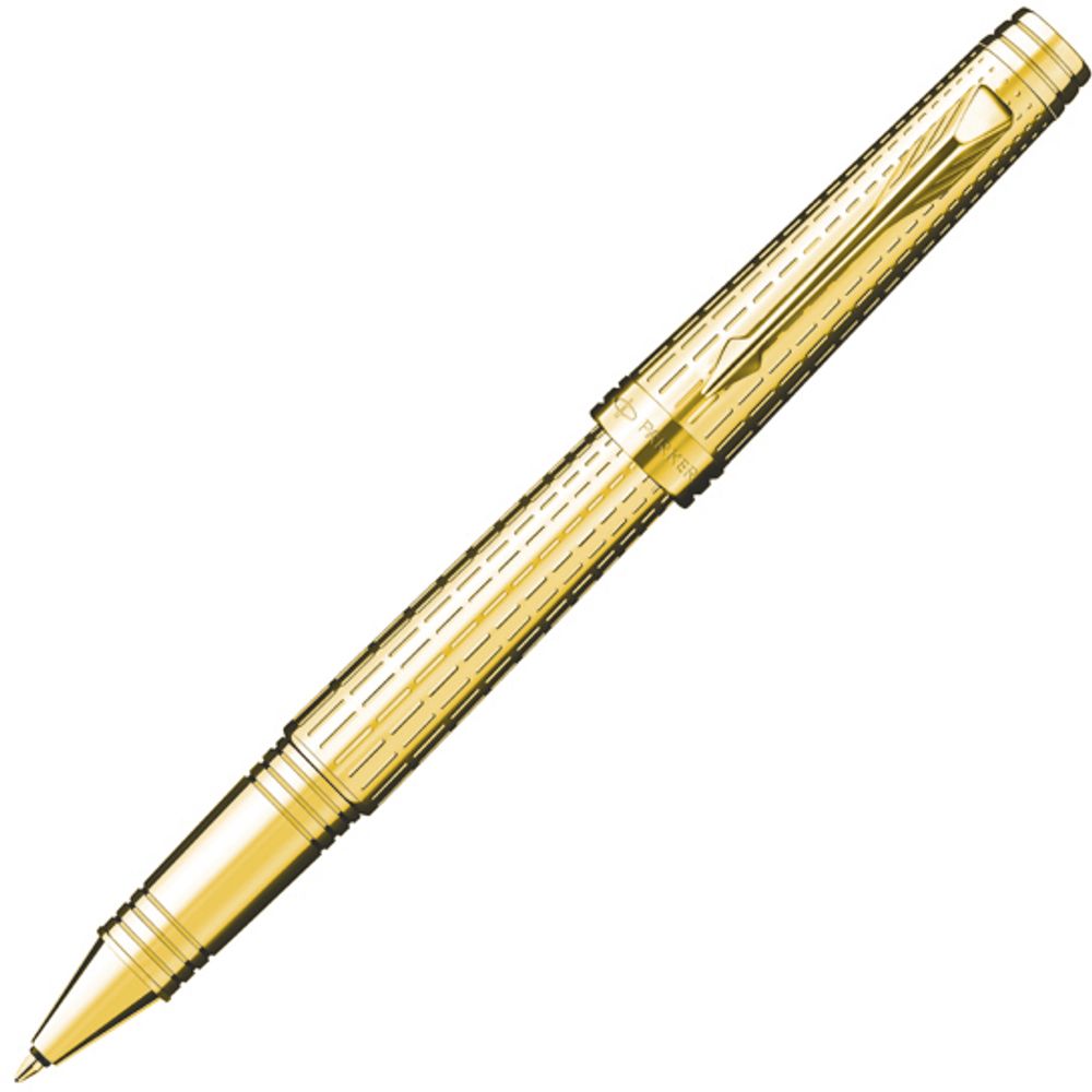 Роллерная ручка Parker Premier, цвет - золотой