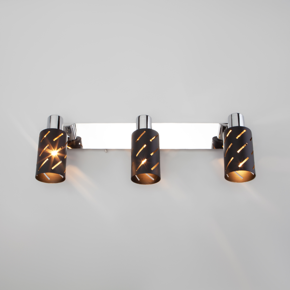 Настенный светильник 20090/3 черный/хром