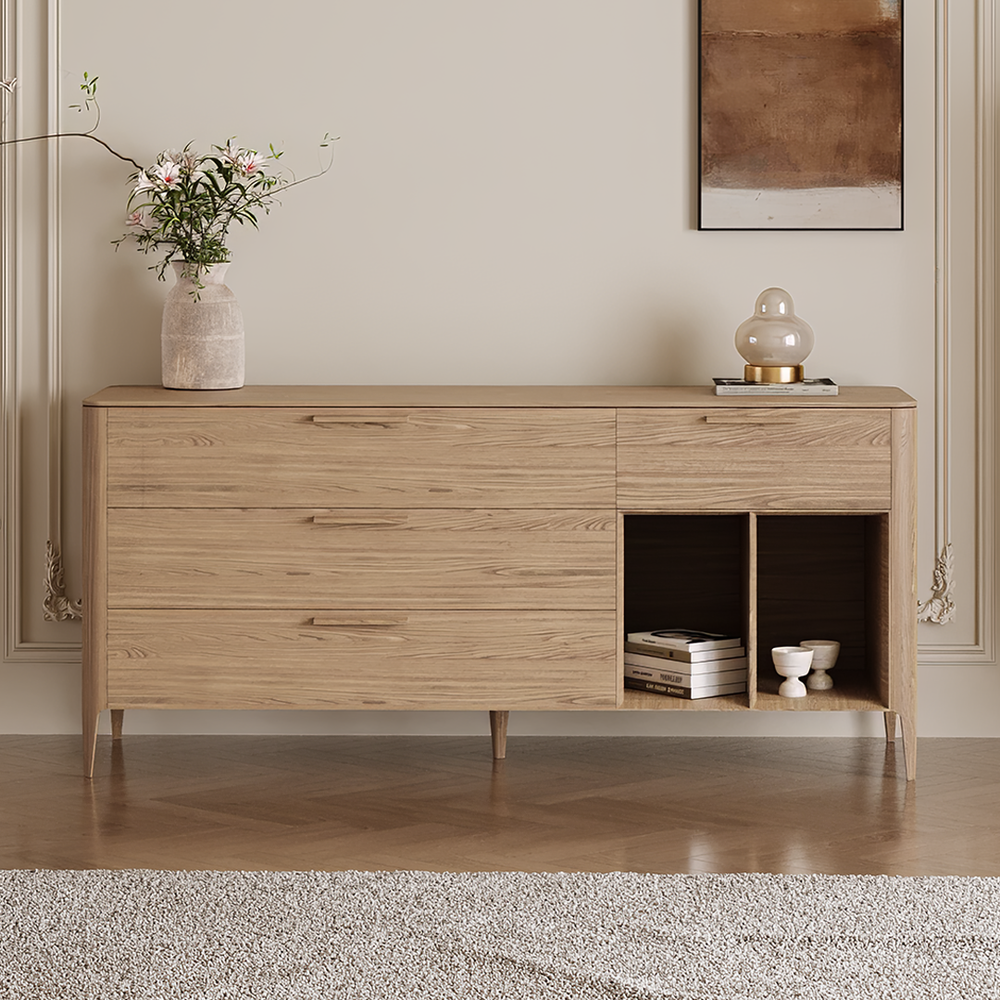 Тумба Type oak 4 ящика 2 полки ширина 180 см (натуральный дуб)