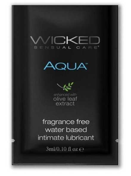 Легкий лубрикант на водной основе с алое Wicked Aqua - 3 мл.
