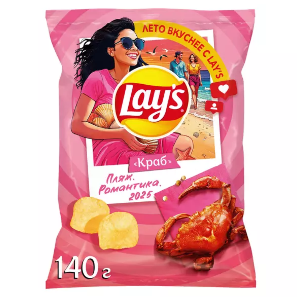 Чипсы LAYS краб 140г