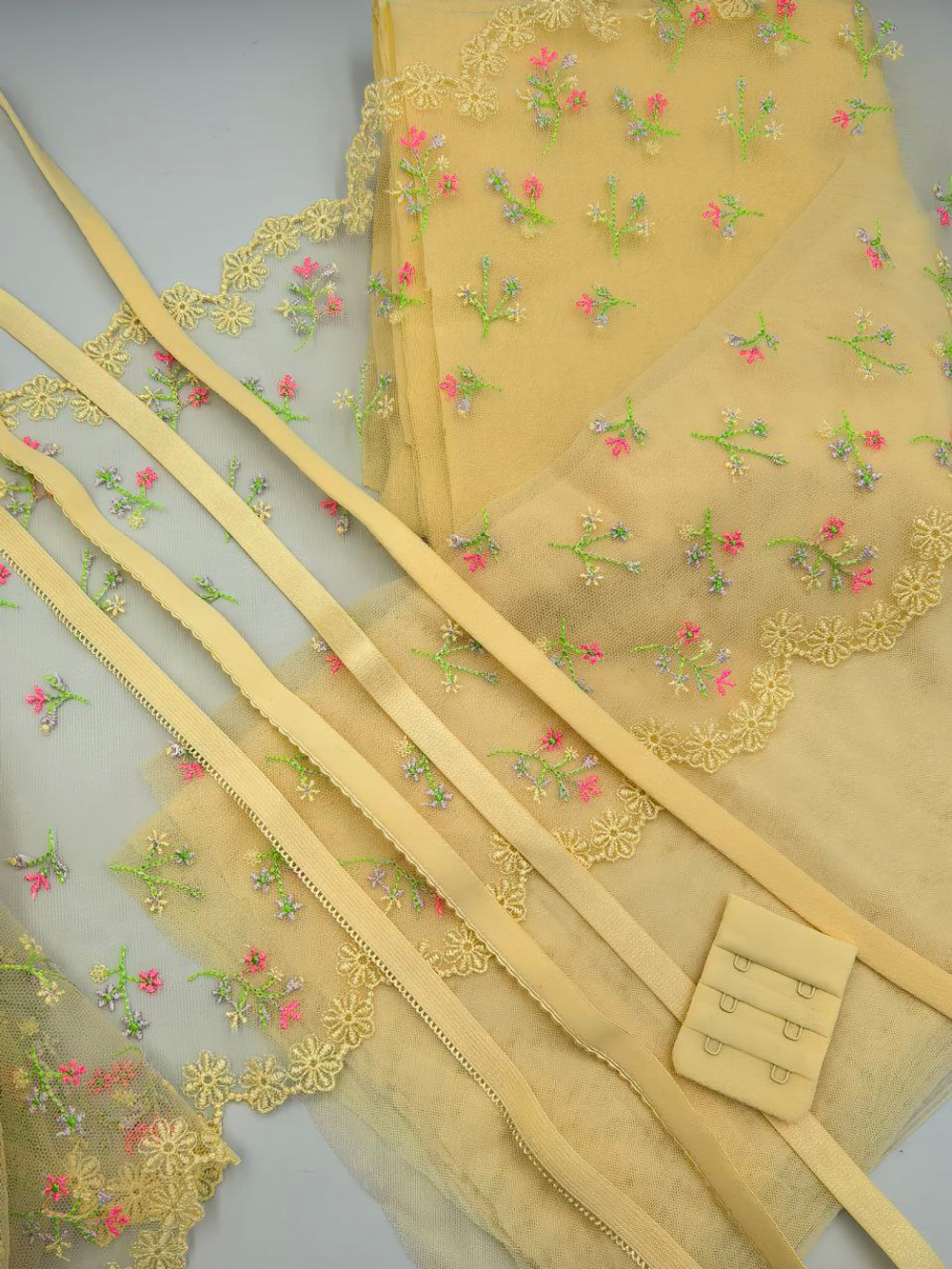 Кулирная гладь 100% хлопок полотно светло-желтая 0,1 м