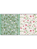 Тетрадь А5 48л. клетка "Цветочный паттерн-14" цветная спираль, мелов.облистер (Проф-Пресс)