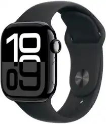 Apple Watch Series 10 42 мм Aluminium with Sport Band (S/M) black (черный глянец) MWWE3