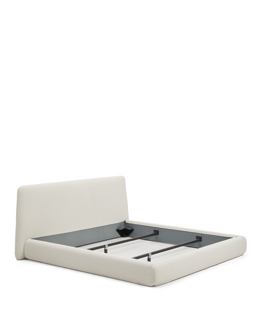 Кровать Martina со съемным чехлом из шенилла цвета экрю 180 x 200