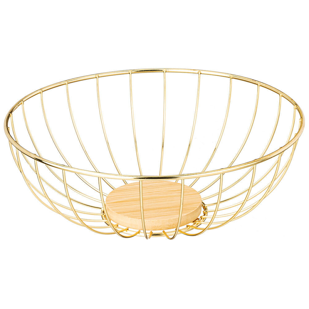 Фруктовница 25*9см металлическая, золото