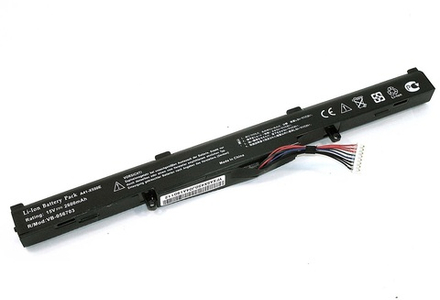 Аккумуляторная батарея для ноутбука Asus X450J (A41-X550E) 14.8V 2600mAh OEM черная