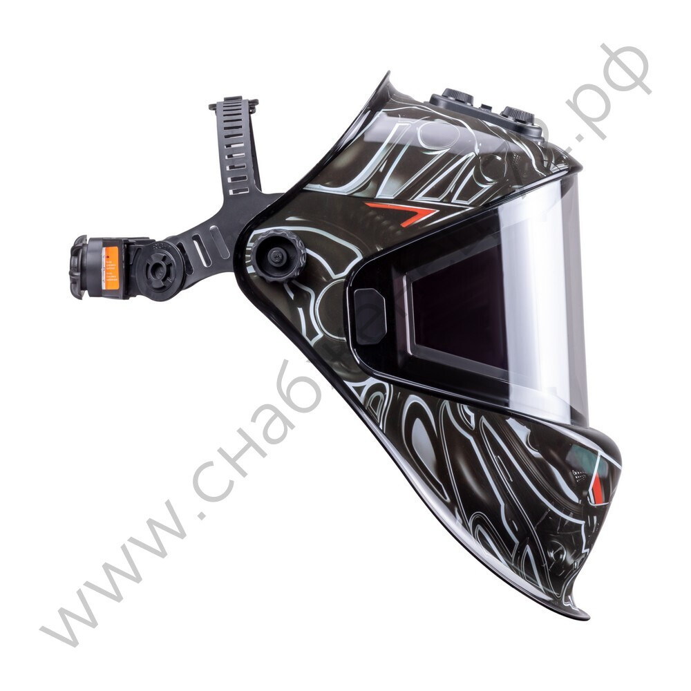 Маска сварщика КОРУНД МЕГА чёрная (ф-р MEGA, внеш. регулировка) в коробке