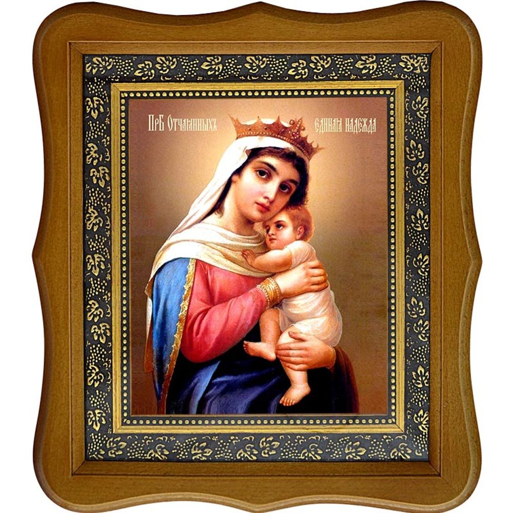 Отчаянных Единая Надежда. Икона Божьей Матери на холсте.