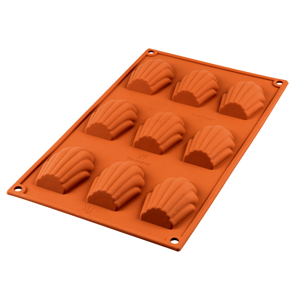 Форма силиконовая для приготовления пирожных madeleine, 17х30 см