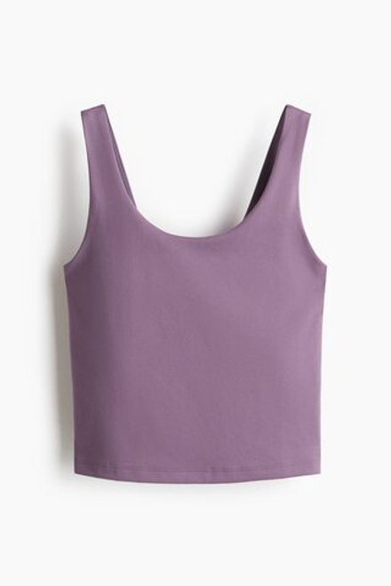 H&M Спортивный топ SoftMove™ со встроенным бюстгальтером, фиолетовый