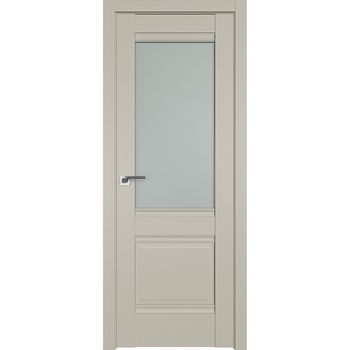 Межкомнатная дверь экошпон Profil Doors 2U шеллгрей остеклённая