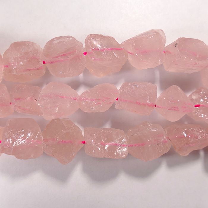 Бусина из кварца розового, фигурная, 13x15 - 18x20 мм (природная форма)
