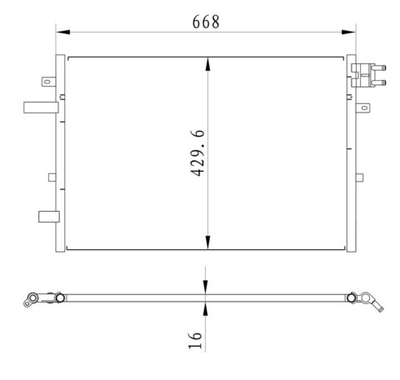 Kular - 66299-KLR - Condenser, air conditioning