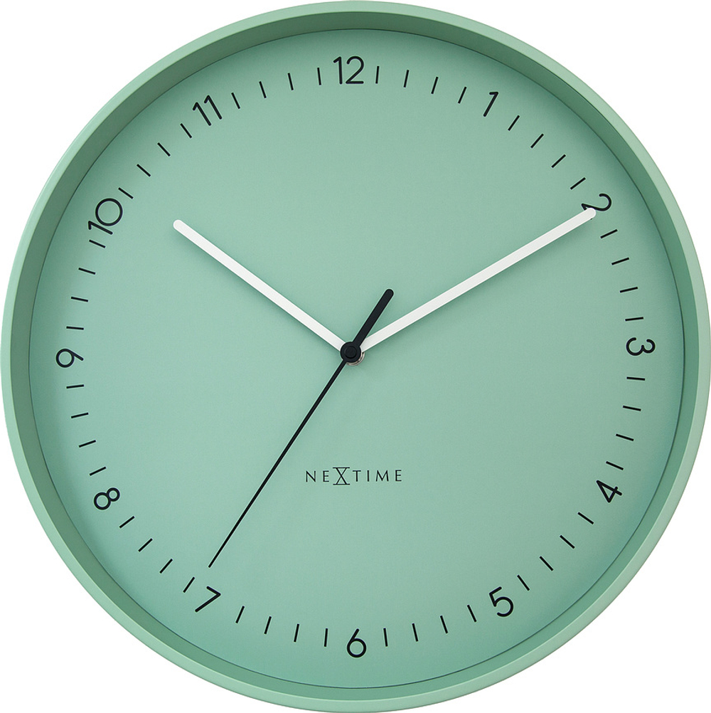 Настенные часы NeXtime Berlin L, металл, 40 см, зелёные