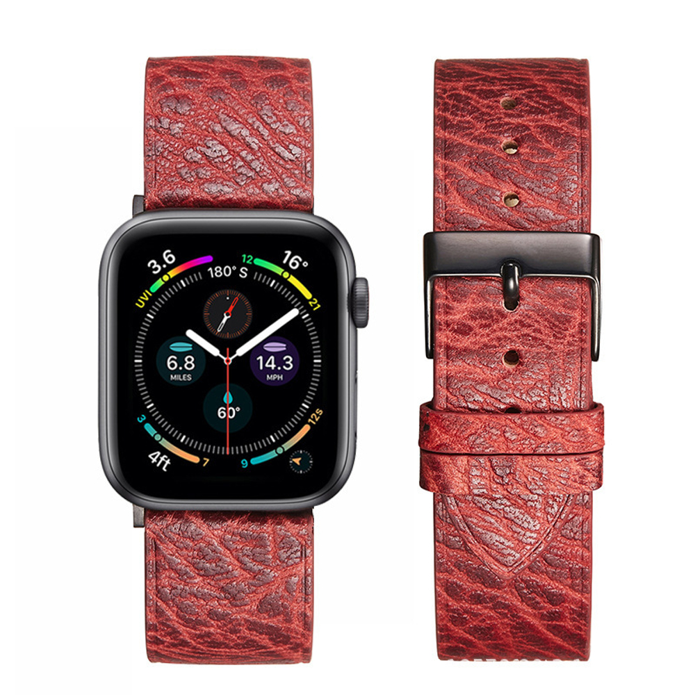Ремешок для Apple Watch фактурная кожа. 42/44/45mm