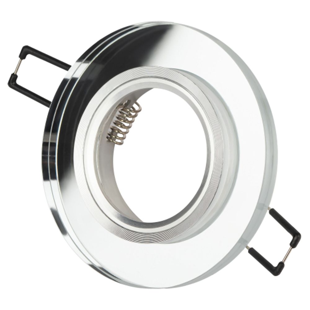 DK7 CH/WH Светильник ЭРА декор стекло круглое хром/зеркальный | Декоративные встраиваемые светильники