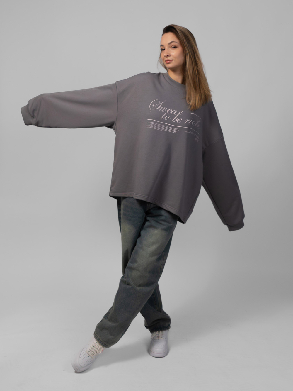 Лонгcлив Vintage Club (Lilac grey)