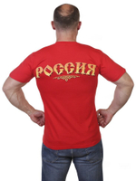 Красная футболка с гербом РФ 58 (4XL)