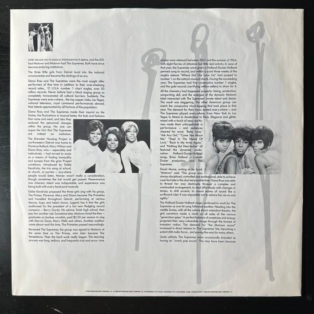 Diana Ross & The Supremes ‎– Love Supreme ( Германия 1988 г.)