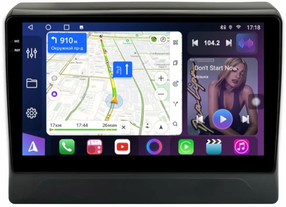 Магнитола для Mitsubishi Delica D5 2019+ - FarCar 9633 монитор 10.36" QLED на Android 14, TS18, CarPlay, 4G SIM-слот