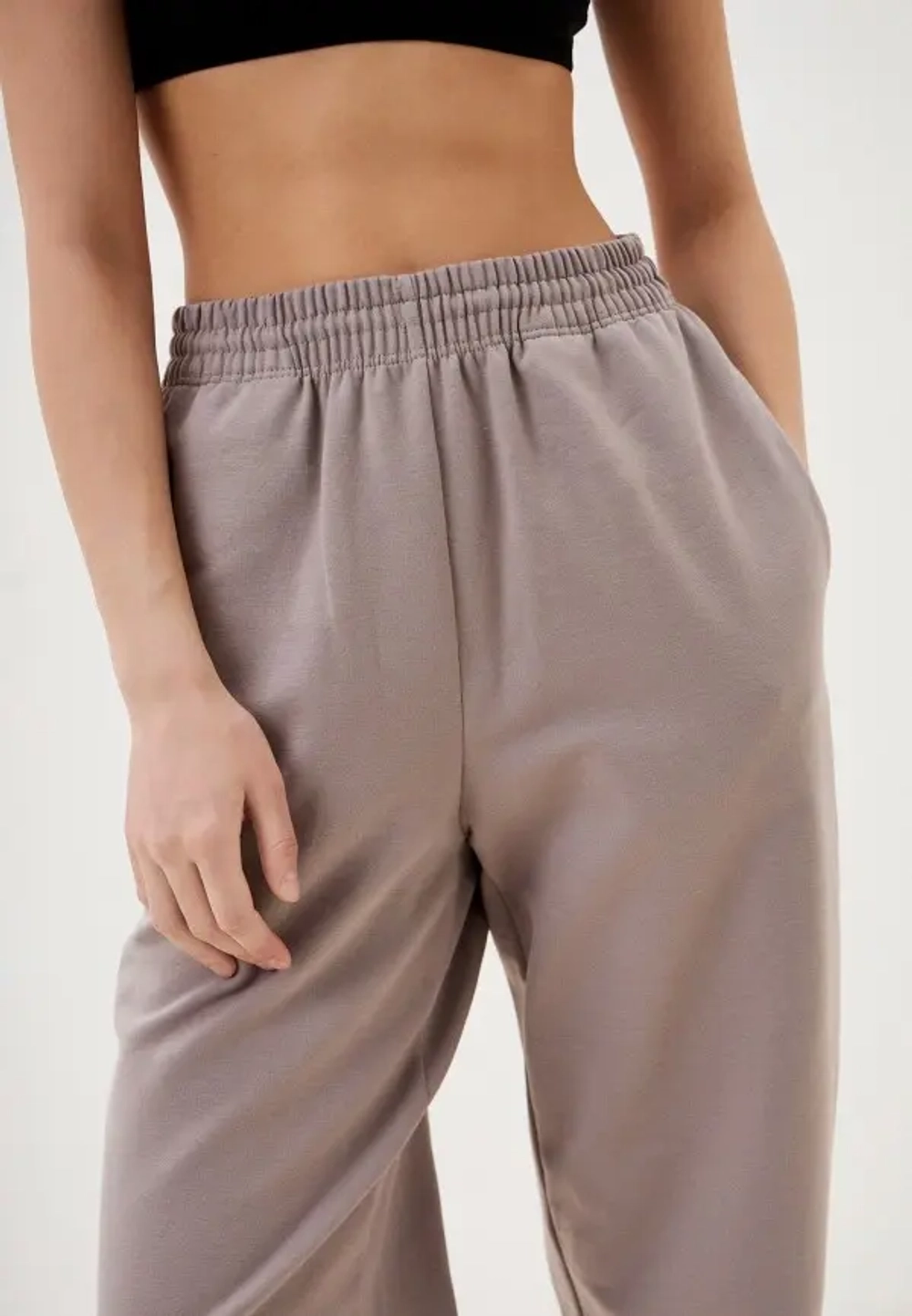 Свободные брюки из футера с начёсом