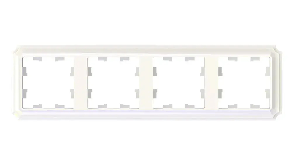 ATLASDESIGN ANTIQUE 4-постовая РАМКА, универсальная, ЖЕМЧУГ