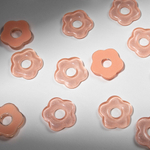 Подвеска "Незабудка", 26мм, оранжевый акрил