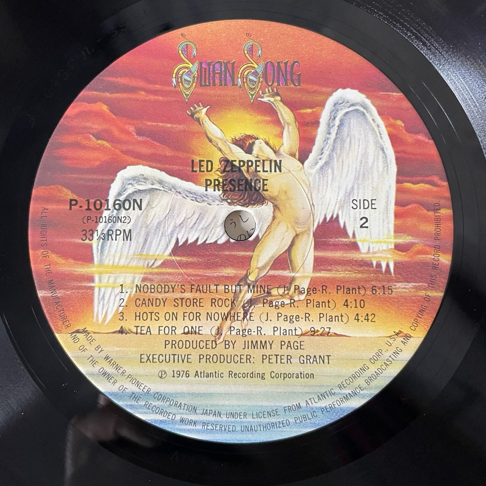 Винтажная виниловая пластинка LP Led Zeppelin Presence (Japan 1976) (No Obi) Candy Store Rock