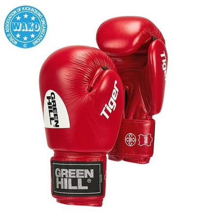 BGT-2010w Боксерские перчатки TIGER WAKO Approved красные