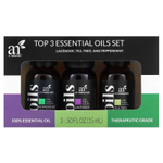 artnaturals, Набор из 3 основных эфирных масел, лаванда, чайное дерево и перечная мята, набор из 3 предметов, 15 мл (0,50 жидк. унц.) каждый