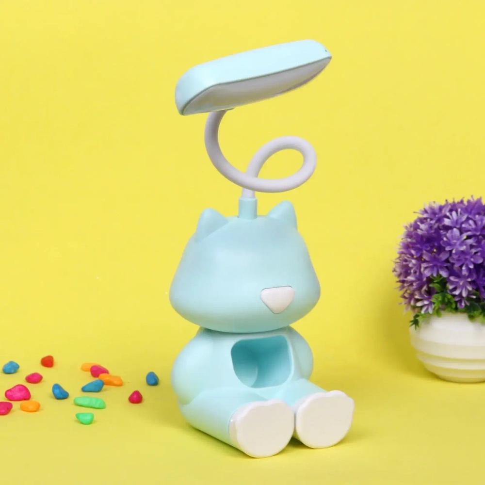 Светильник настольный «Marmalade-Кот Томас» LED 28*8,5*8см USB 2W 5V, Мятный