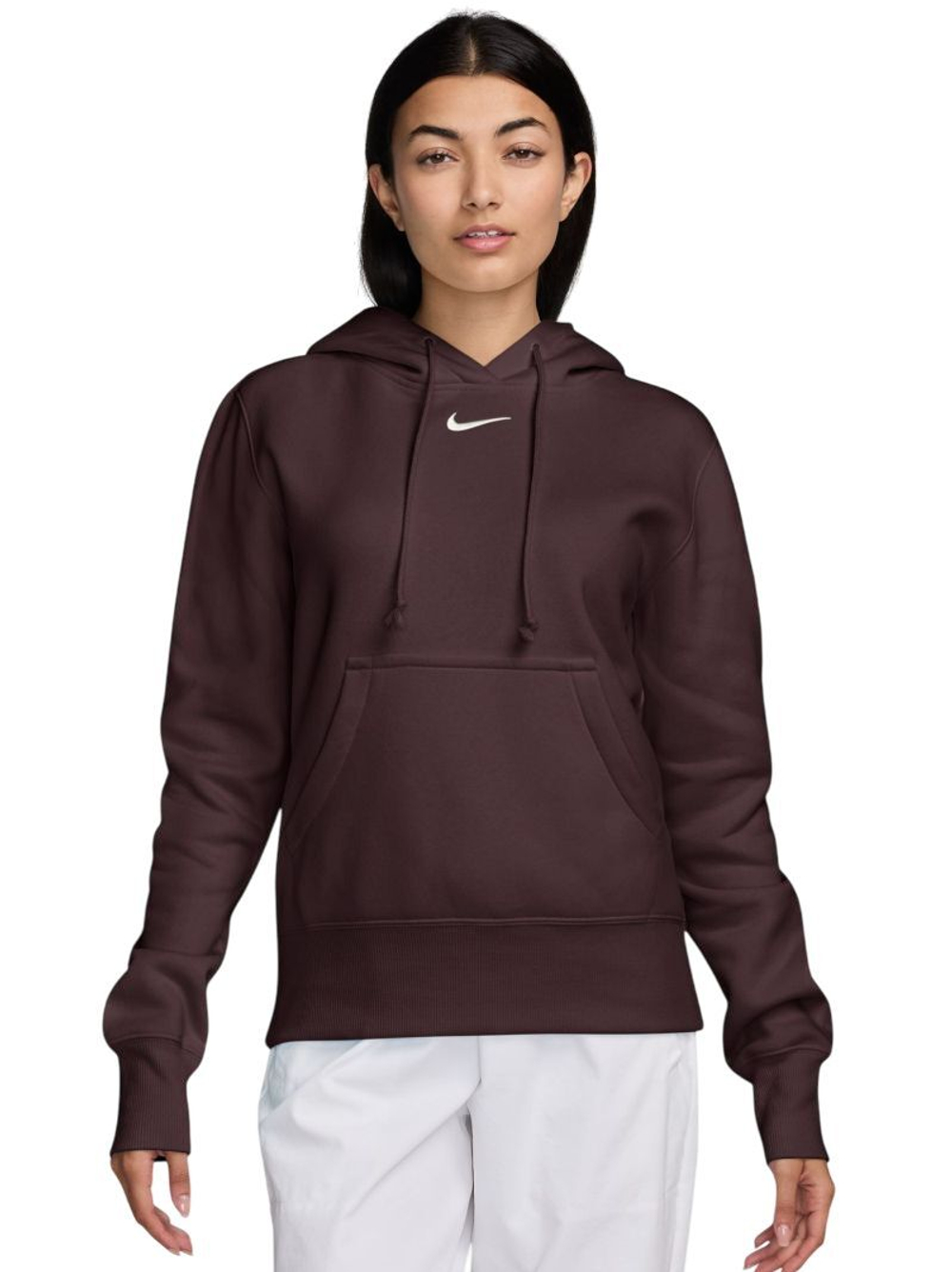 Женская Кофта теннисная Nike Sportwear Phoenix Fleece - burgundy crush/sail