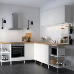 Угловой кухонный гарнитур - IKEA ENHET, 210.5х248.5х75 см, белый, ЭНХЕТ ИКЕА
