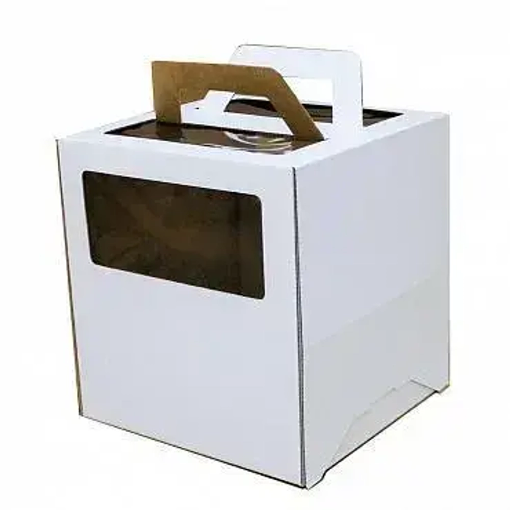 Коробка для торта с ручками 24*24*26 см
