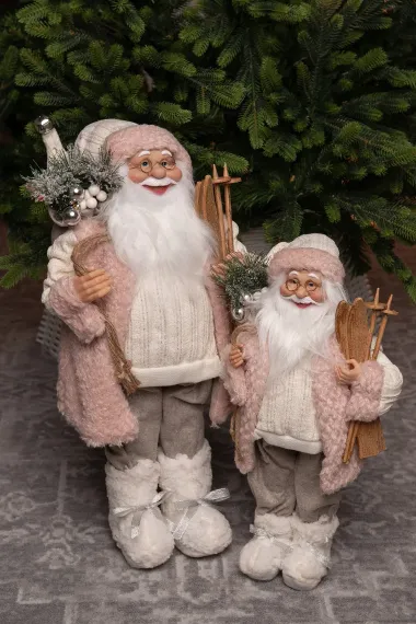 Дед Мороз Дворцовый в розовой шубке 45 см., ЕлкиТорг (ZS-S-21835-18)