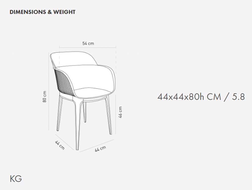 Кресло пластиковое SHELL-WP Armchair