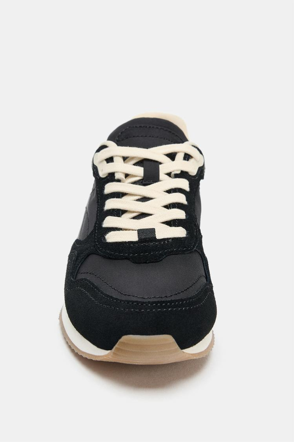 ZARA КОНТРАСТНЫЕ БЕГОВЫЕ КРОССОВКИ, ЧЕРНЫЙ