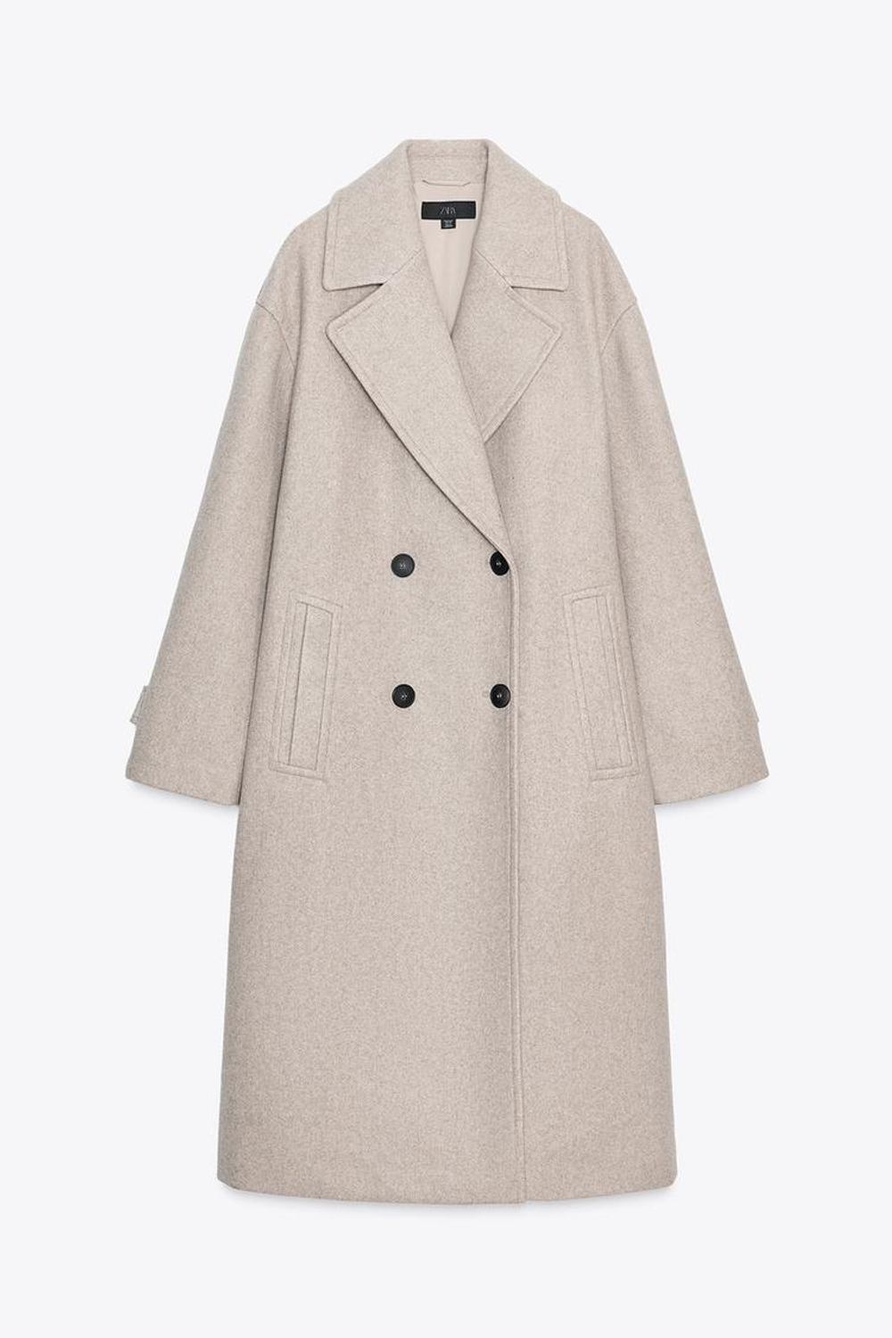 ZARA МЯГКОЕ ПАЛЬТО, БЕЖЕВЫЙ