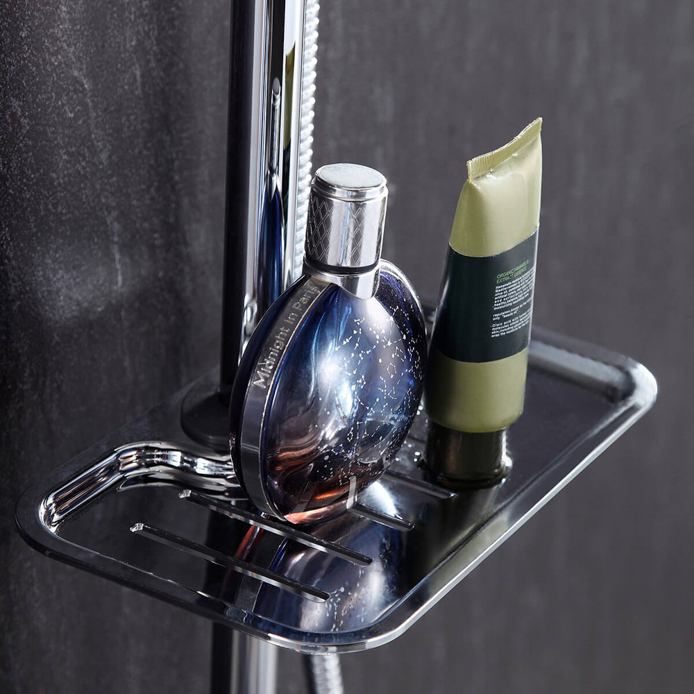 Смеситель для ванны и душа с верхней душевой лейкой Тропический дождь LEMARK, Серия Linara – LM0462C