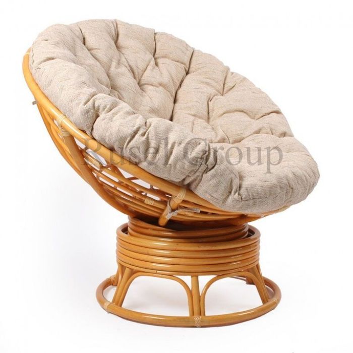 Кресло-качалка Papasan Swivel с подушкой Rattandesign